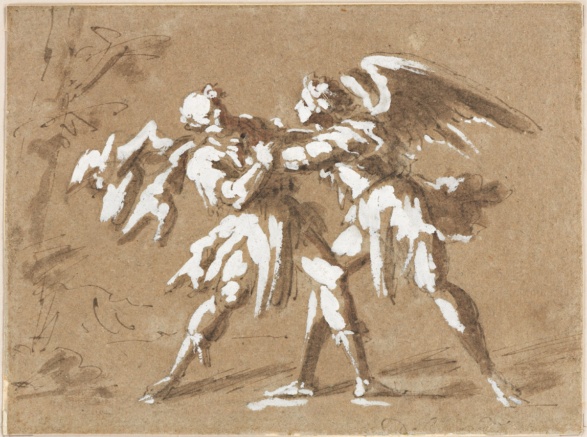 EUGÈNE DELACROIX (Saint-Maurice 1798-1863 Paris) Jacob Wrestling with the Angel.